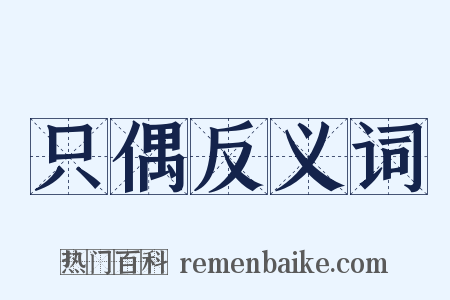 只偶反义词是什么意思的图片